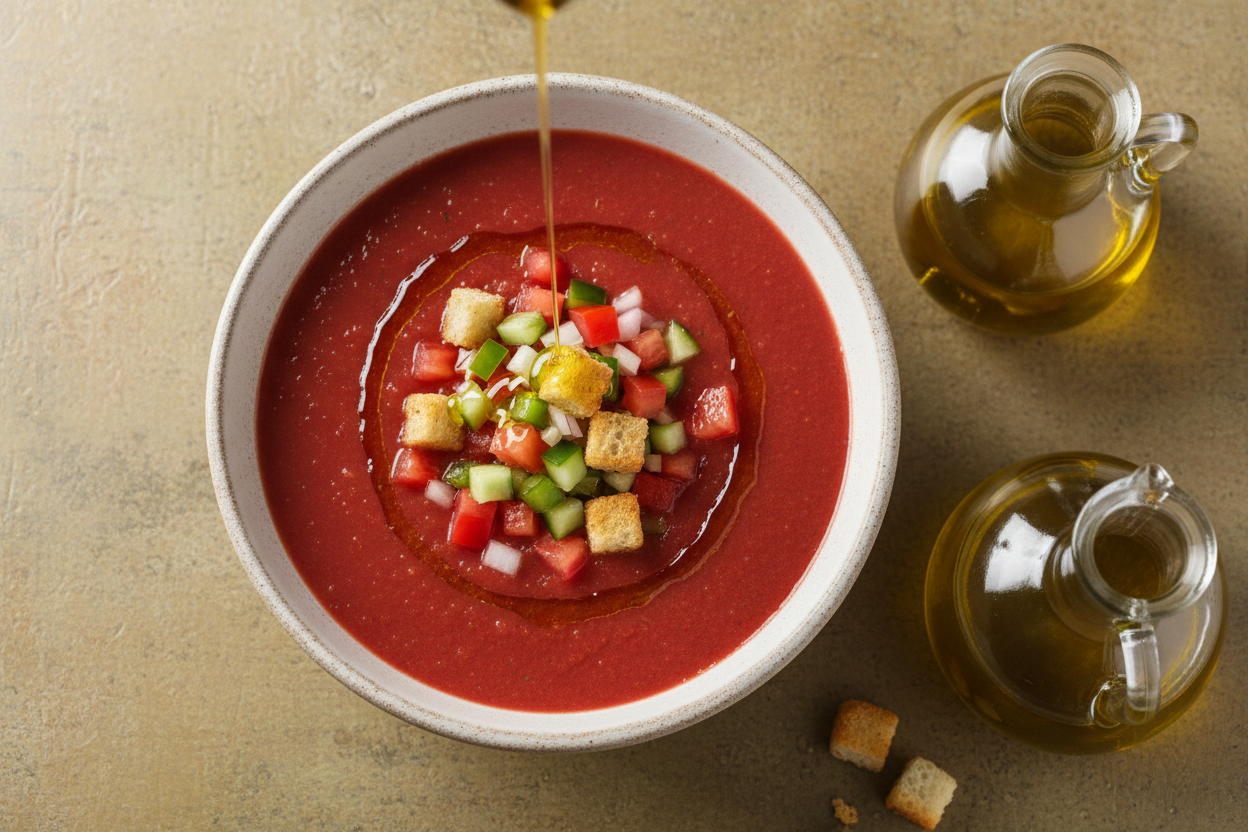 Gazpacho Andaluz Auténtico: Receta Tradicional con AOVE Picual