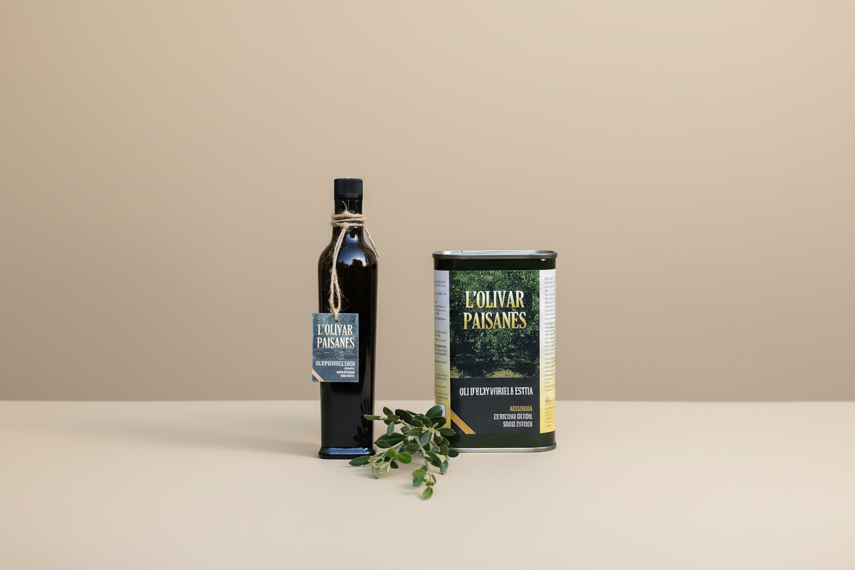 Pack Degustación 500ml AOVE Arbequina y Picual – Regalo Gourmet | L'Olivar Paisanès