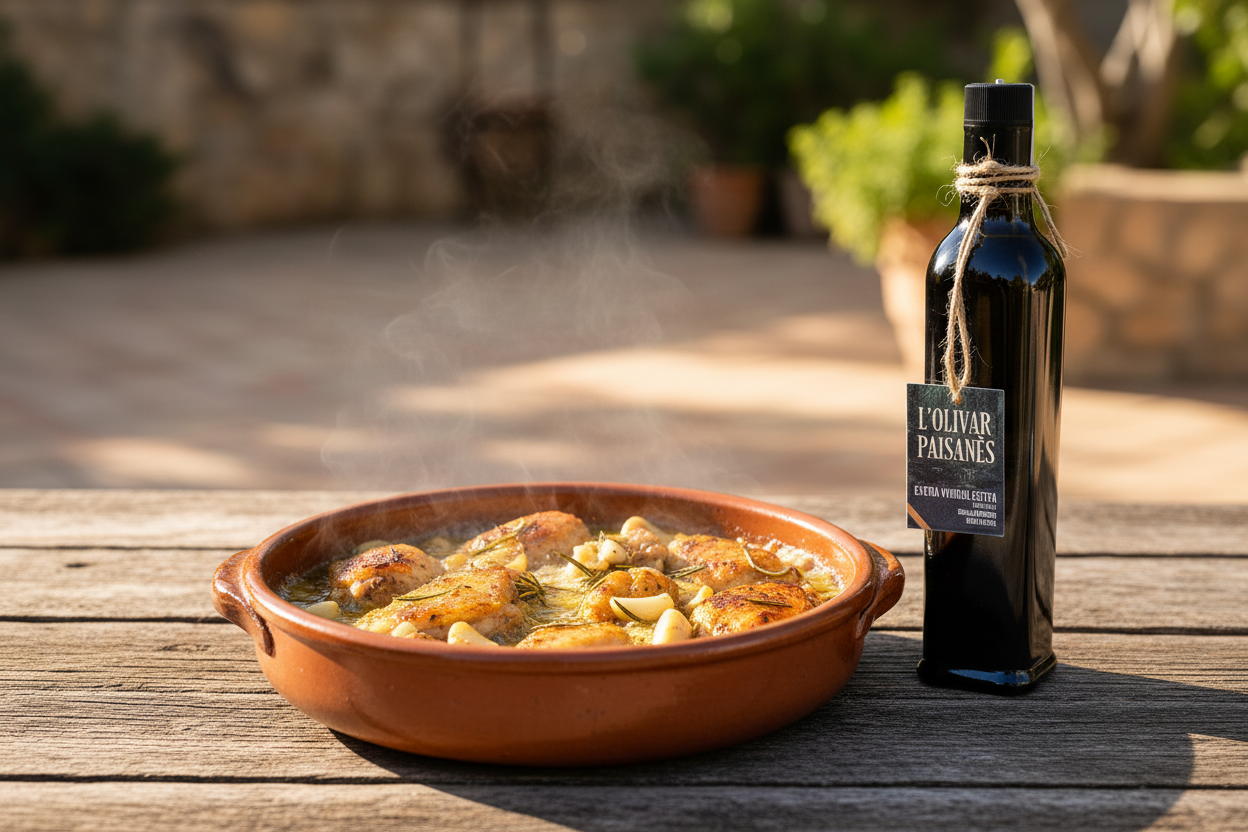 Pollo al ajillo con Aceite de Oliva Virgen Extra: Receta Tradicional Española