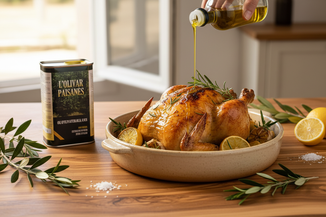 Pollo al Horno con Aceite de Oliva Virgen Extra: Jugoso, Saludable y Lleno de Sabor
