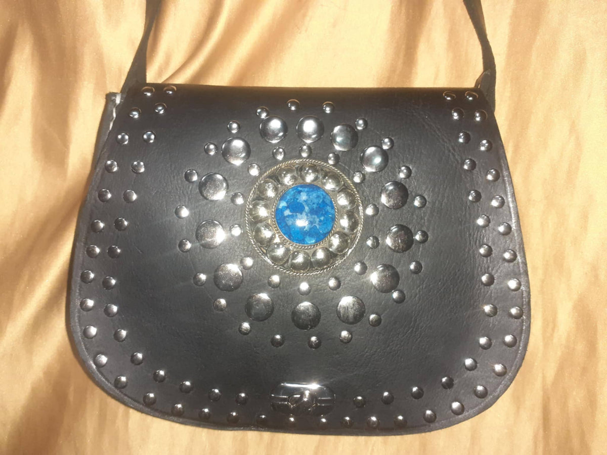 Bolso Vacuno remaches y piedras click L