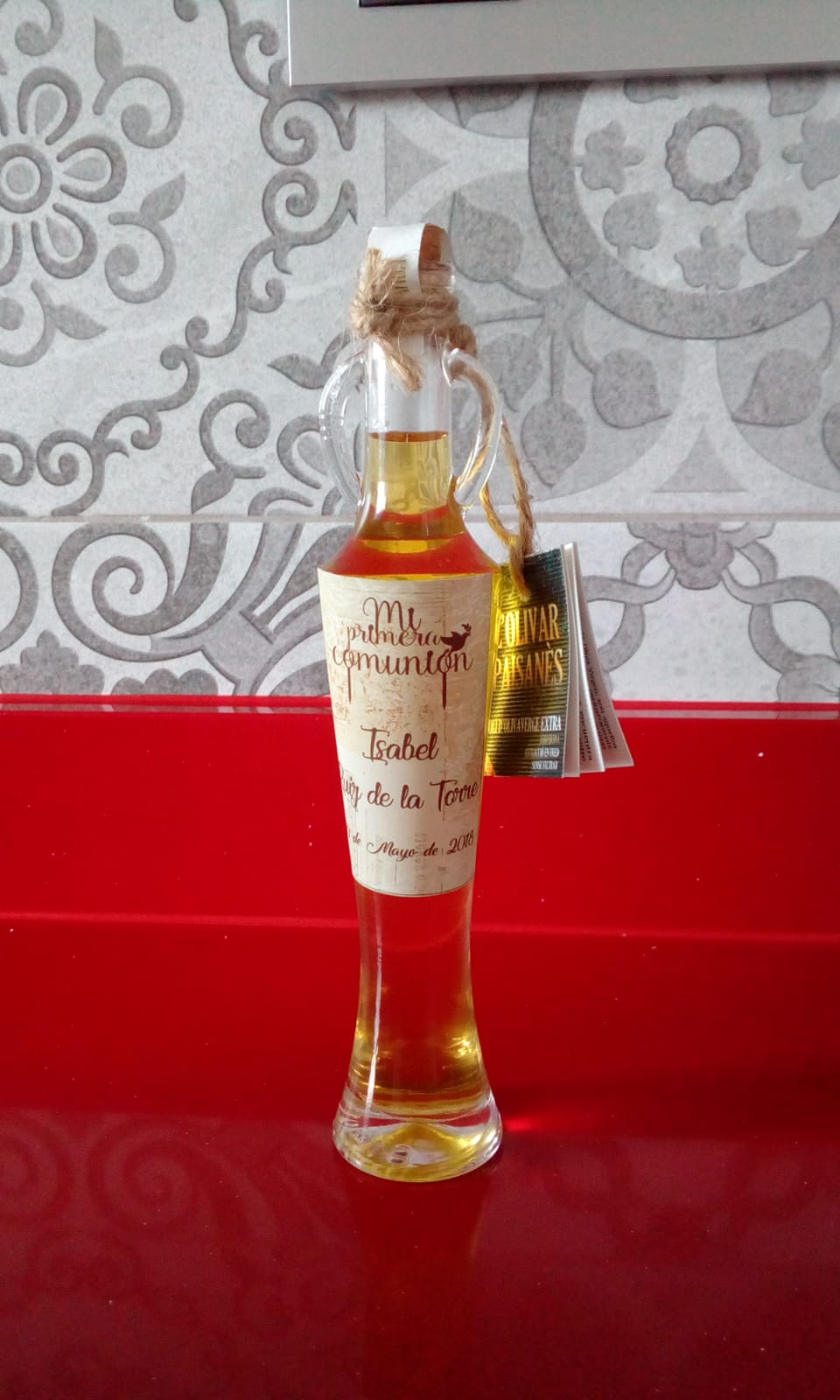 Botella Carmen Personalizable 40ml – AOVE Artesanal para Bodas y Eventos