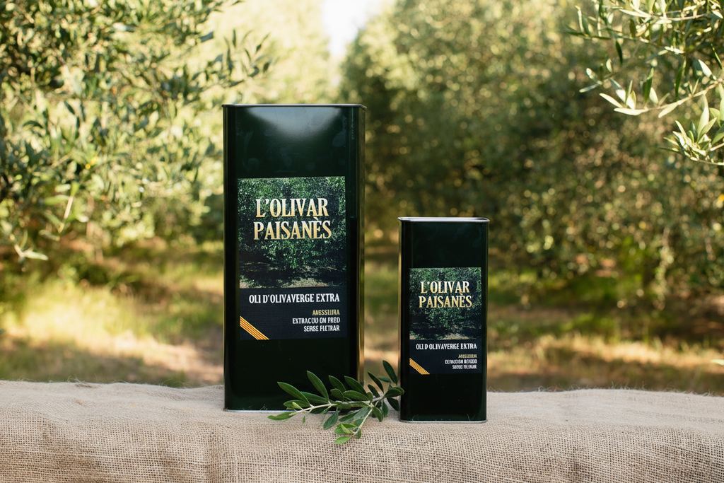 Pack Ahorro Familiar 7,5L – Arbequina & Picual Alt text a añadir: "Pack Ahorro Familiar 7,5L AOVE Arbequina y Picual – L'Olivar Paisanès