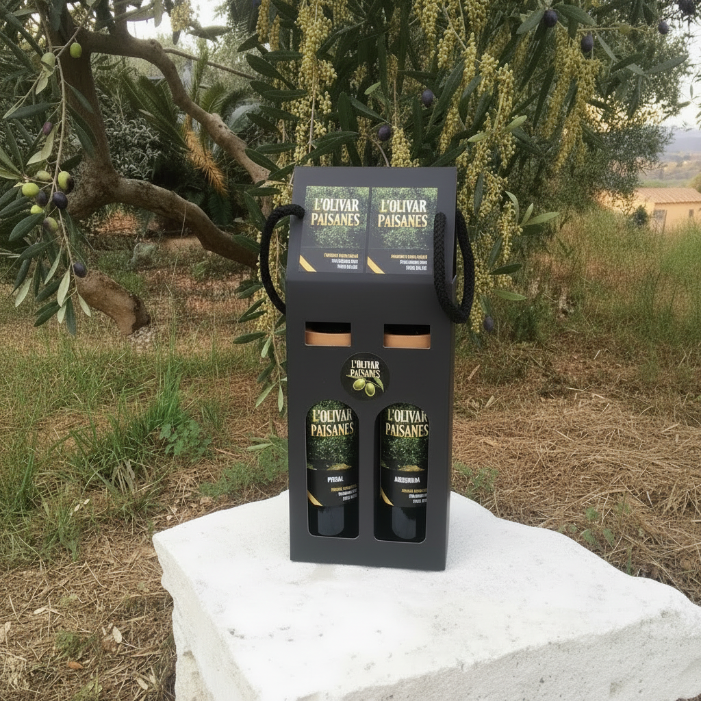 Pack Sant Jordi botellas en caja con etiquetas